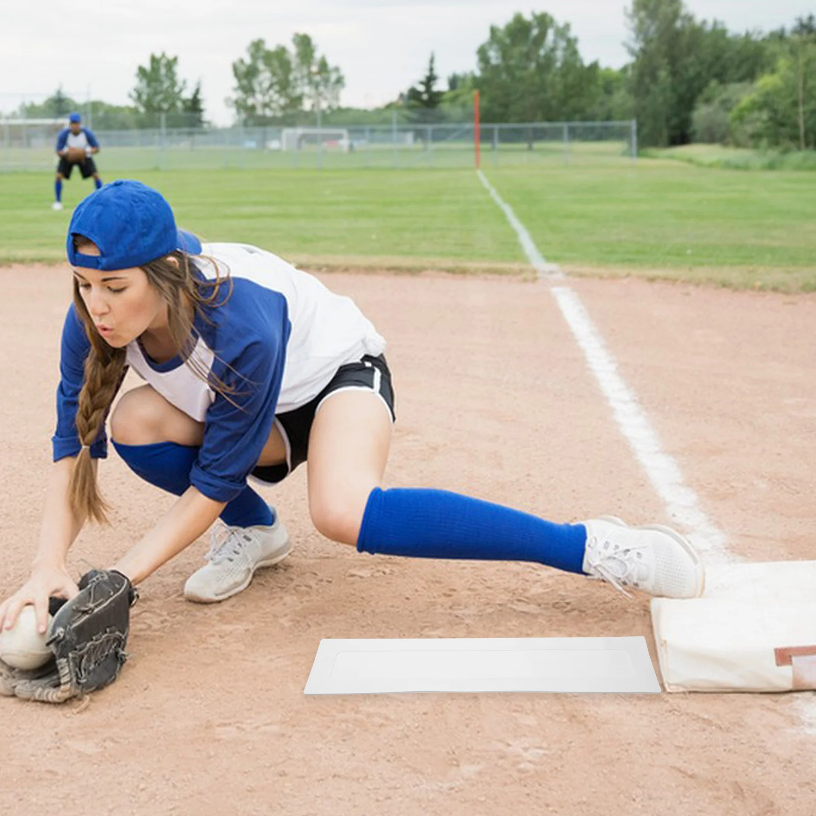 Baseball Training Landmark Aids Home Plate Mat Floor Markers Sports Exercise Carpet Pitchers