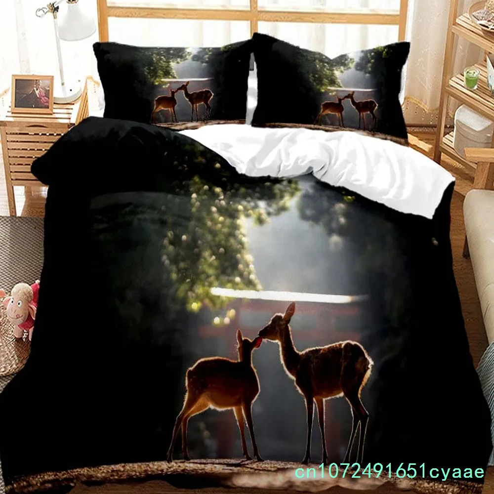 Elk God Of Luck Soft And Comfortable Customizable Comforter Bedding Sets Bedding Set Luxury Quilt Cover Personalized Bedding