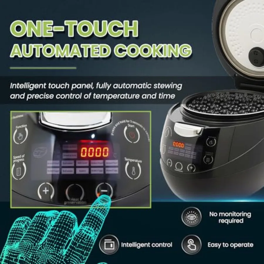 ماكينة صنع بوبا الأوتوماتيكية التجارية سعة 6 لتر مع توزيع الحرارة المتساوية ووظيفة الطبخ الذكية من التابيوكا مثالية للحليب #3