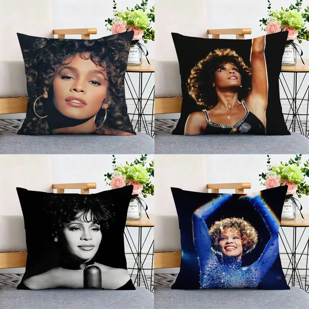

The Voice Whitney H-Houston Double-sided print Pillow Case for Sofa Living Room Home office Decor Protective Cover