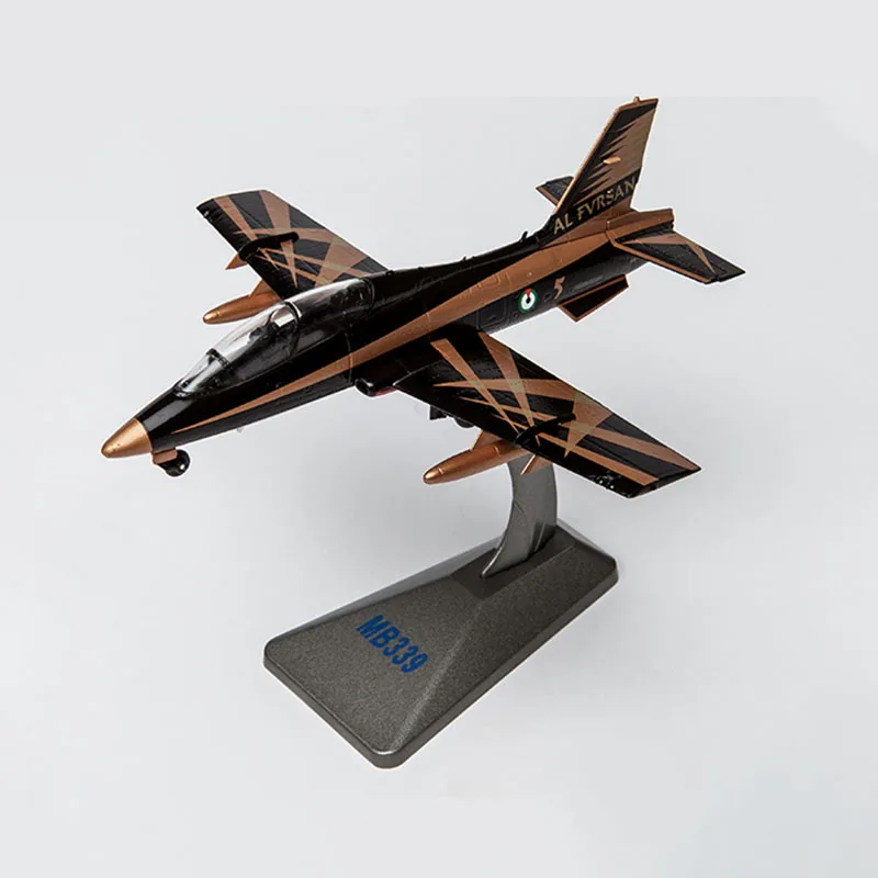 

Diecast Italian MB-339 Militarized Combat Trainer Alloy & Plastic Model 1:72 Scale Toy Gift Collection Simulation Display