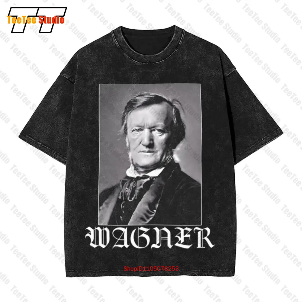 

Винтажная футболка большого размера с музыкальными нотами Ричарда Вагнера 321X