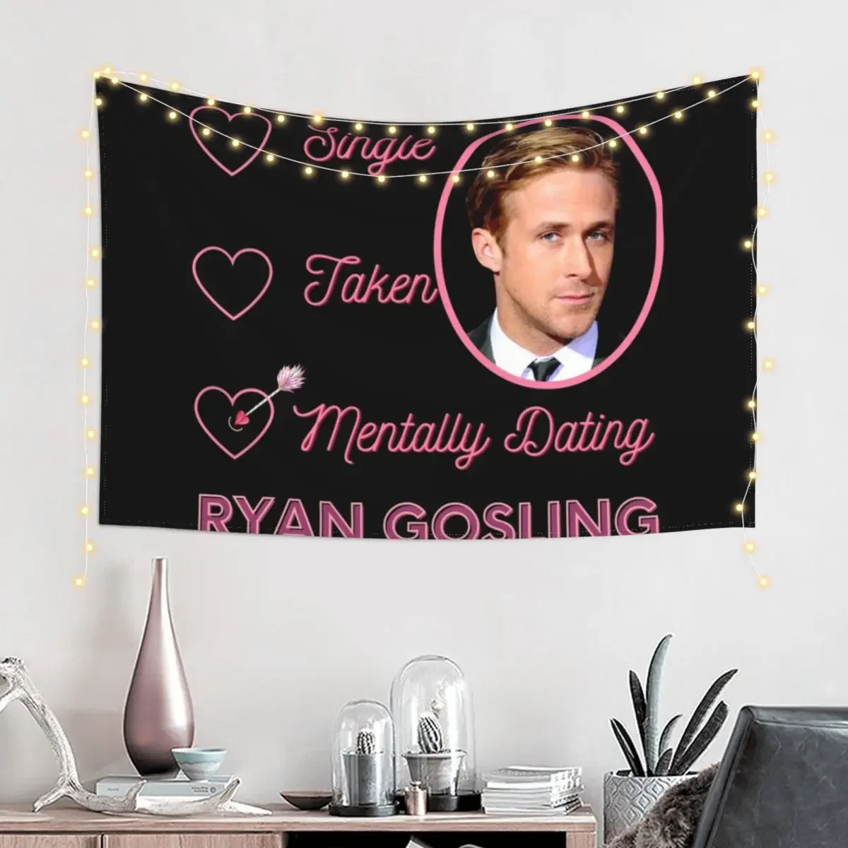 Mentally Dating Ryan Gosling Tapestry Tapete For The Wall Christmas Decoration Tapestry