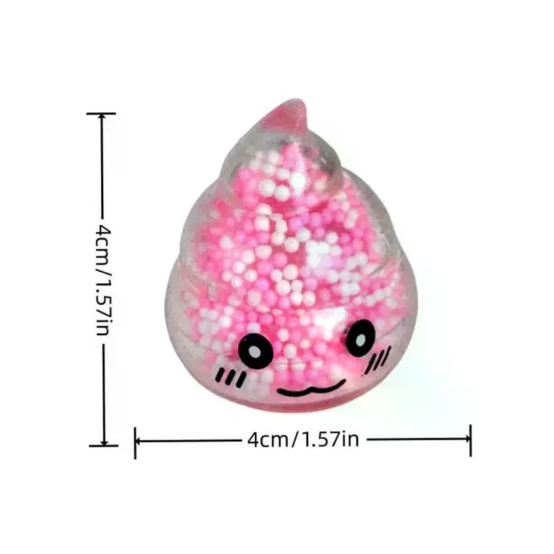 2Pcs Poop Balls Colorful Fidget Toys For Girls Kids Easter Basket Stuffers Stress-Relieving Toy