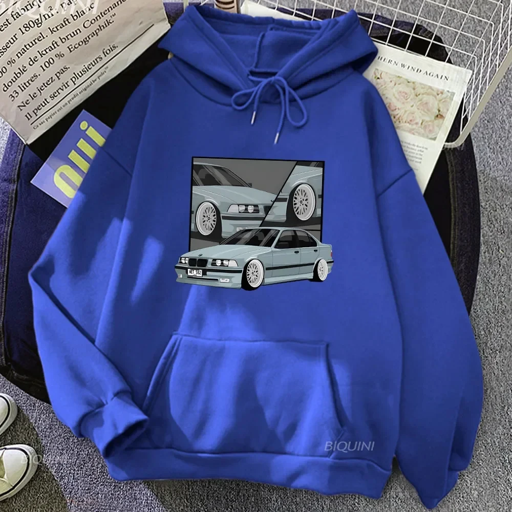 Car Printed Graphic Hoodies Prevalent Street Male Casual Sweatshirts Autumn Fleece Clothing Soft Comfortable Hooded Pullovers