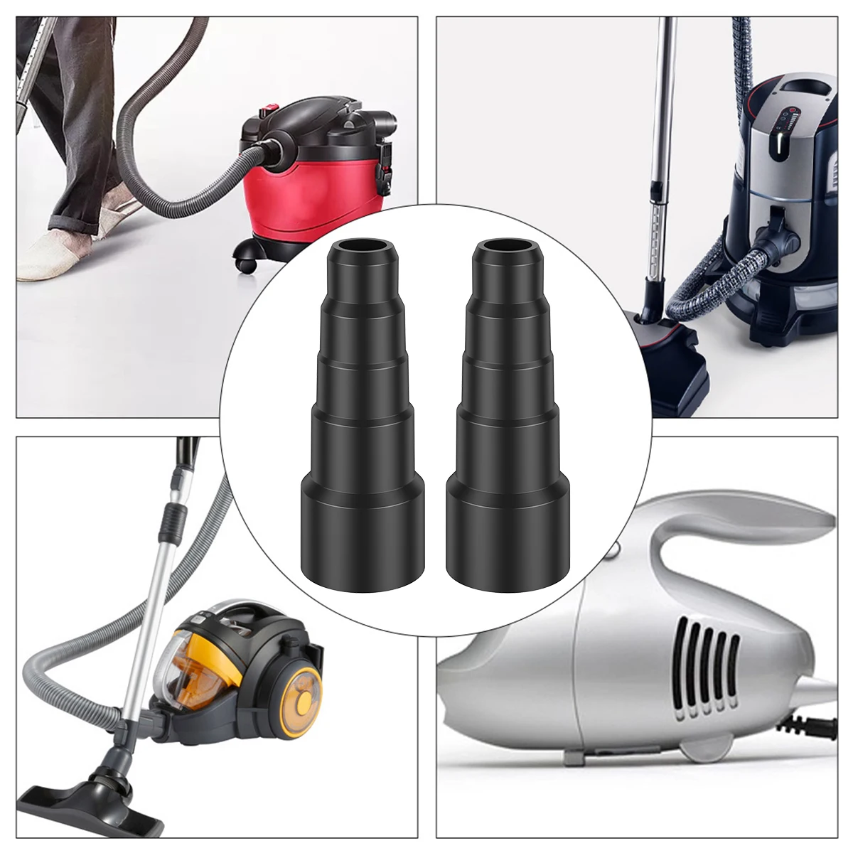 2/6Pcs Vacuum Cleaner Adapter 4/5-layer 23-50mm Durable Vacuum Hose Adapter Professional Extraction Hose Adaptor Reusable Tool