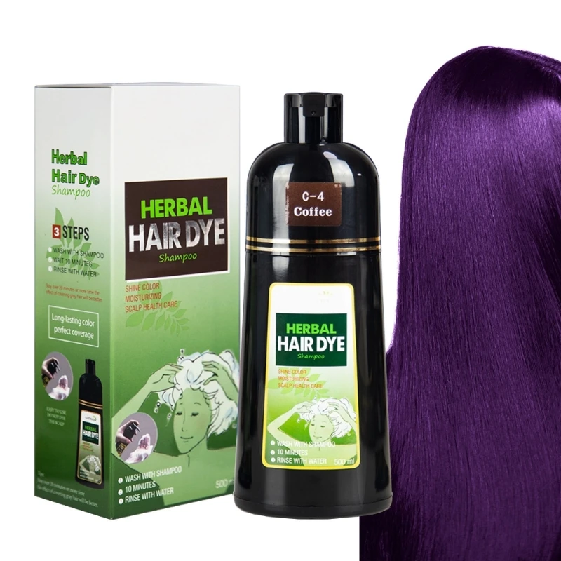 Instant Hair Color Shampoo for Gray Hair Coverage Hair Dye Shampoo in Minutes