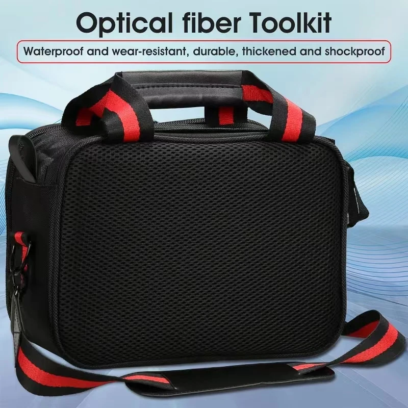 Optical Fiber Cold Splicing Kit Optical Power Meter Red Light Pen Cutting Knife Set Backpack Shoulder Bag 25.5*14.5*20cm