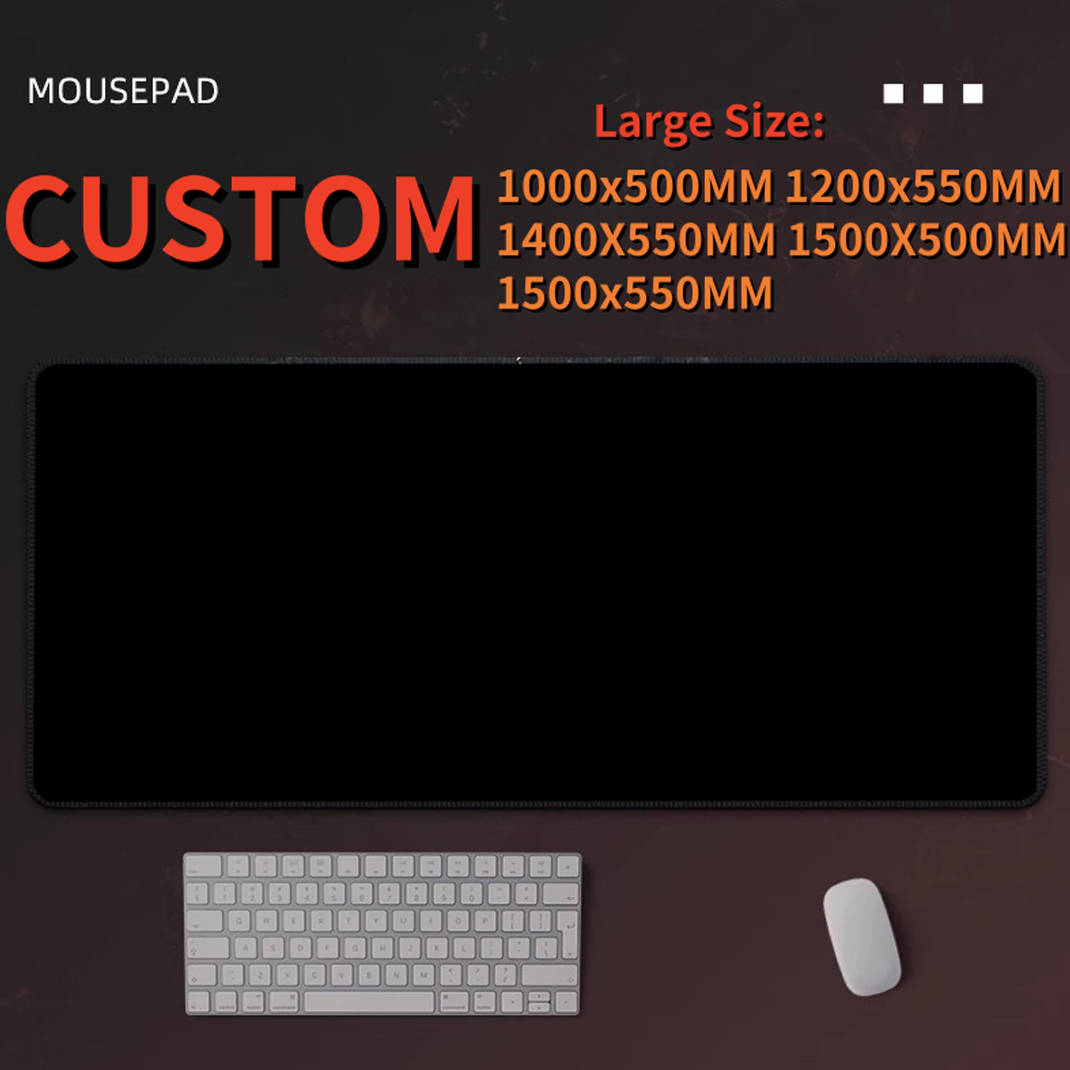 

Big Black Mouse Pad Gaming Mats Mousepad Gaming Desk Mat Mouse Pad Playmat Mat 1200x500mm XXL Size Custom Mouse Mat Long Pad