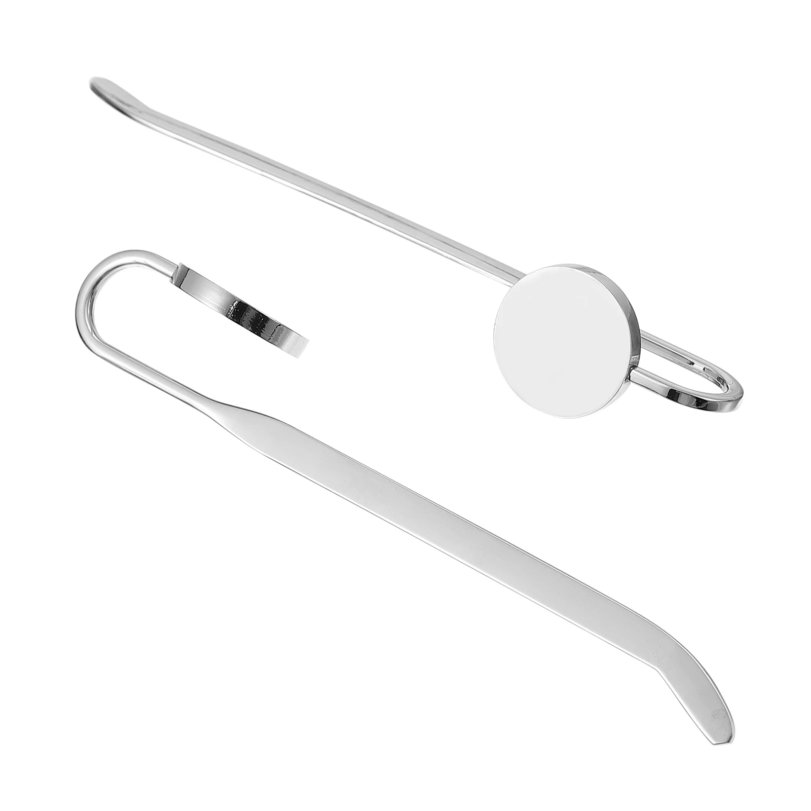 2 Pcs Metal Bookmark Charm Swan Neck Page Marker Markers Alloy DIY Craft Bookmarks