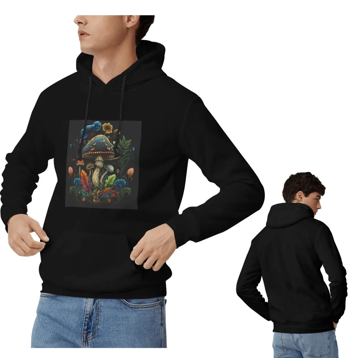 Shroom Dark Trippy Mushroom Hoodies Men's Women Casual Pullover Sweatshirt Fashion Long Sleeve Streetwear Autumn Winter