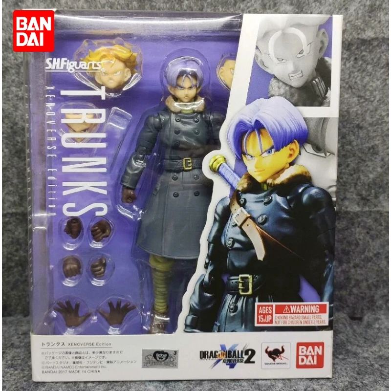 

Dragon Ball Z Trunks Bandai Original S.h Figuarts Universe Future Chapter Time And Space Patrolman Pvc Model Ornaments Toy Model