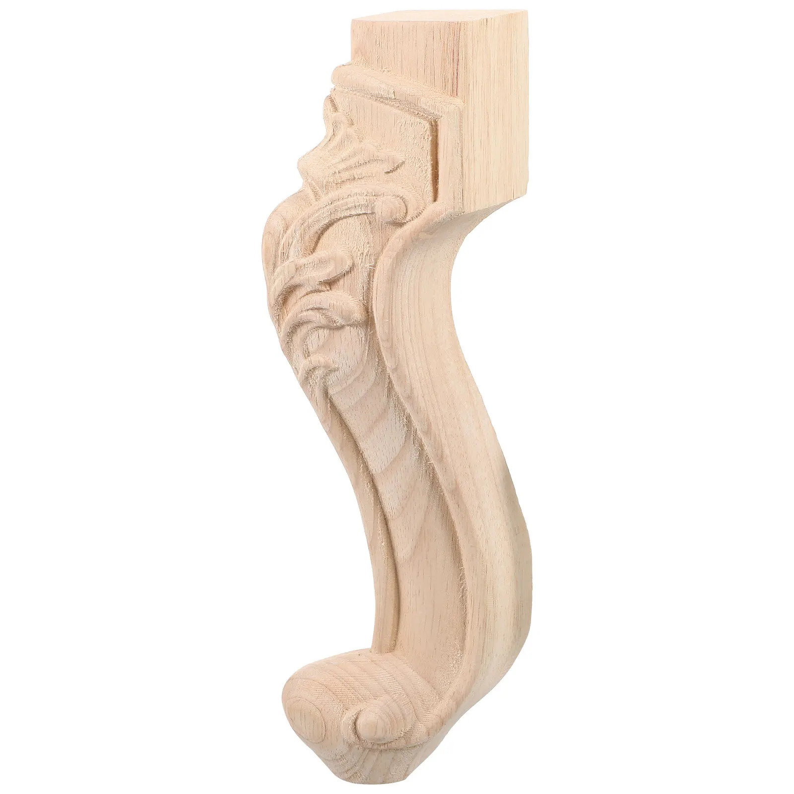 

Wooden Furniture Leg European Style Carved Rubber Wood Replacement Furniture Feet Sofa Chair Table Leg Extender