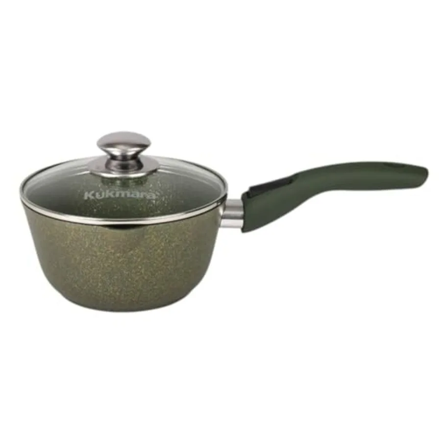 

Trendy Style Malachite Cast Aluminum Non-Stick Saucepan with Glass Lid and Removable Handle 1.6 Qt (1.5 L) Aluminum Saucepan, Co