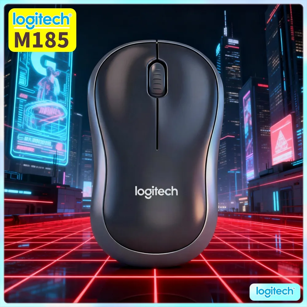 Logitech M185 Stable Connection Mouse 2.4Ghz Link 10M Coverage 12-Month Battery 3 Buttons Navigation Home Office Tool