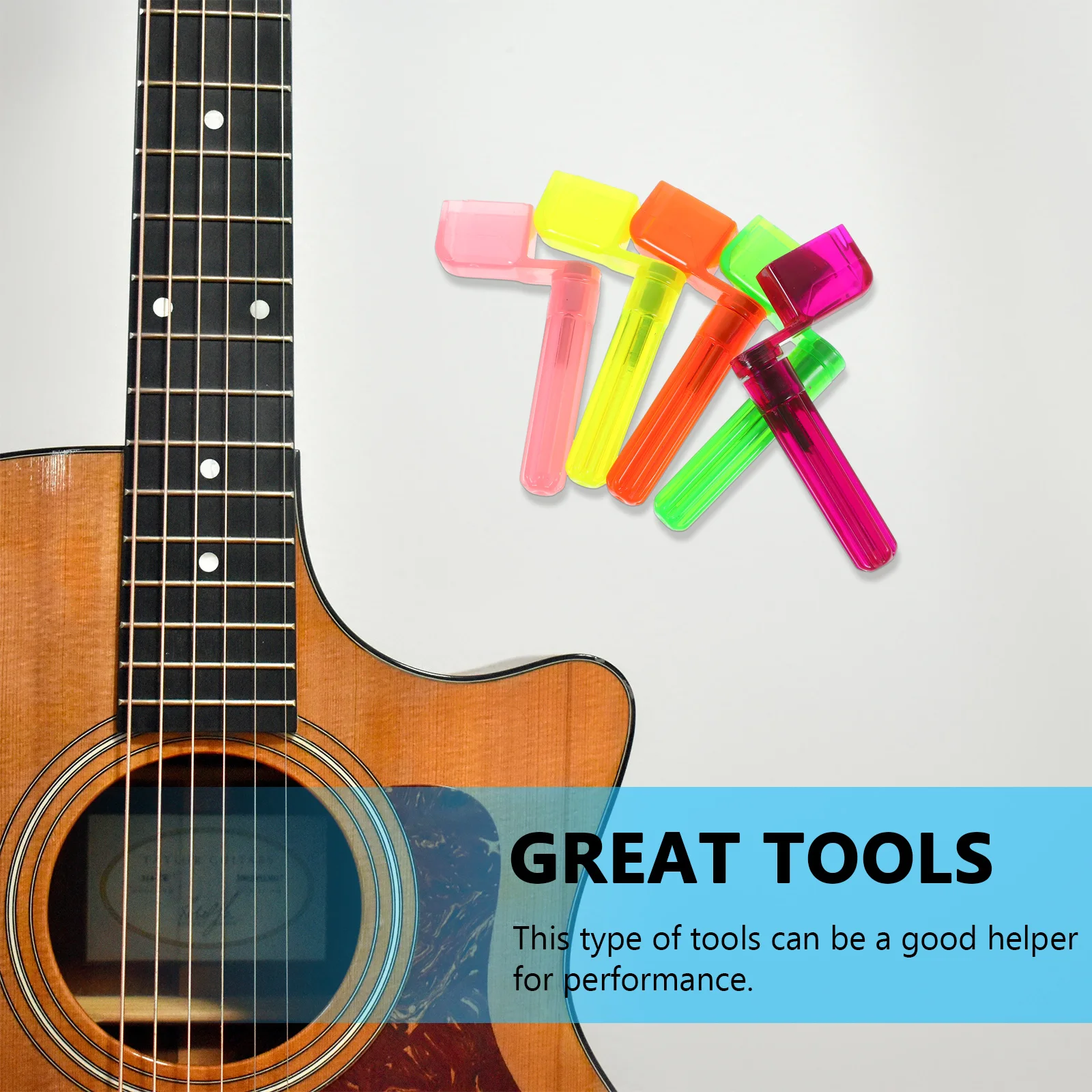 

10Pcs Guitar Peg String Winder Multi-Color Efficient Winding Tool for Acoustic Electric Guitar String Replacement Accessory