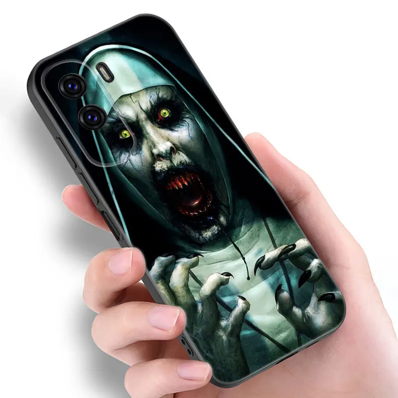 The Nun Valak Horror Black Phone Case For Honor 70 90 200 Magic 4 5 6 Lite X5 X6A Plus X6S X7A X8A X8B X6 X7 X8 X9 4G X9A X9B 5G