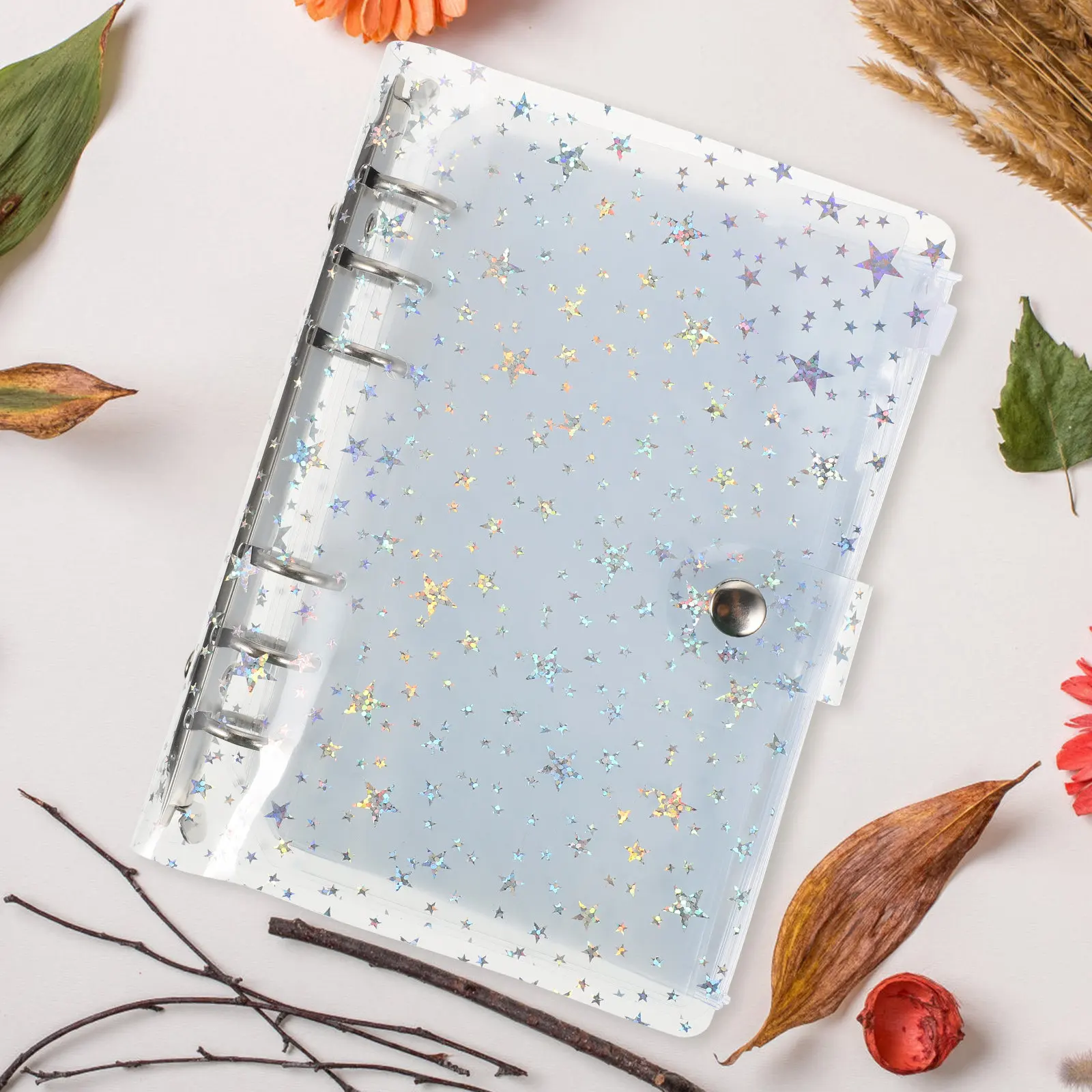 1Set Budget Binder Loose-Leaf Notebook Premium Material Removable Cash Organizer Pen Loop Storage for Home Office Travel