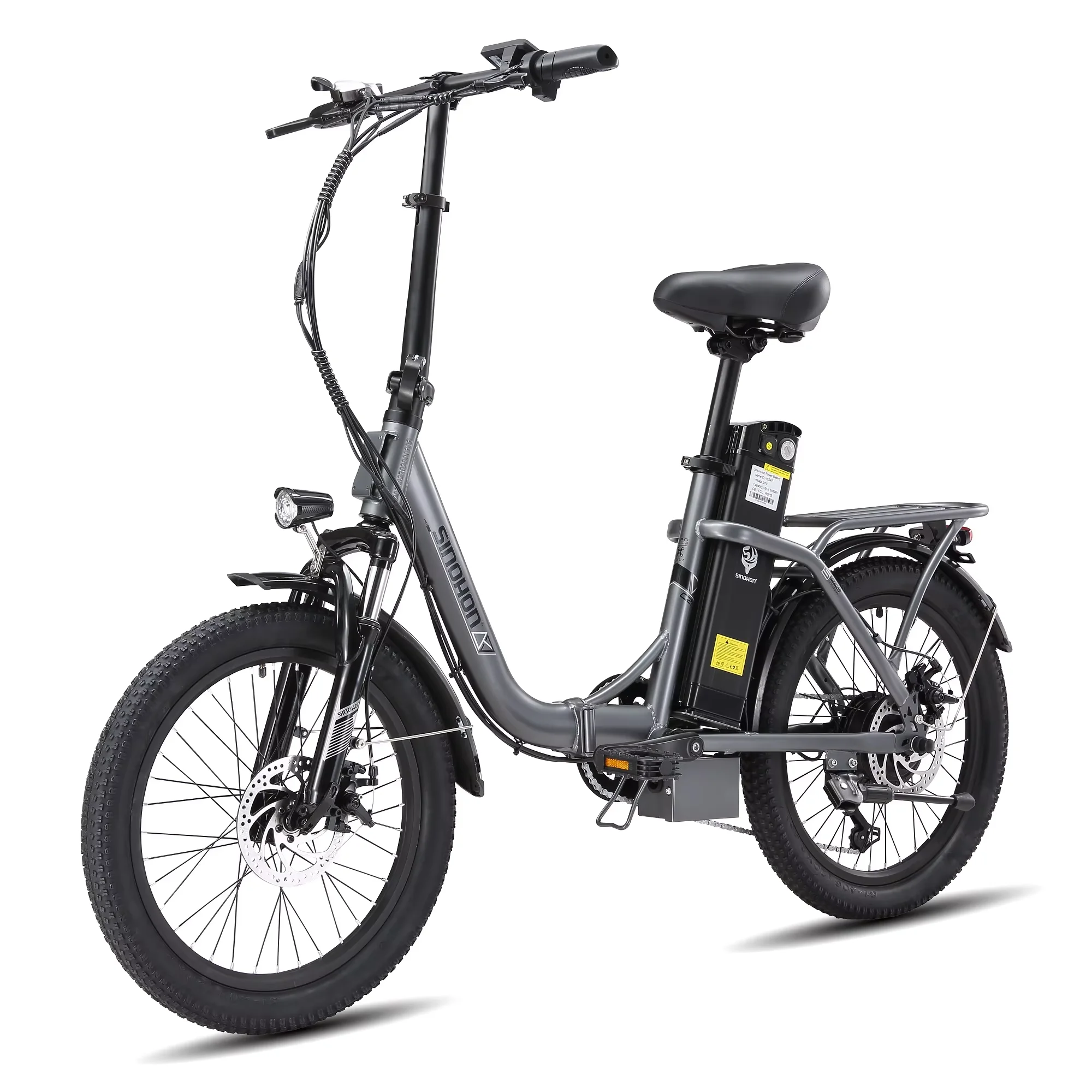 

Ebike, складной электрический велосипед 20", заднее колесо двигателя 250 Вт, литиевая батарея 18 Ач, передние и задние дисковые тормоза, унисекс