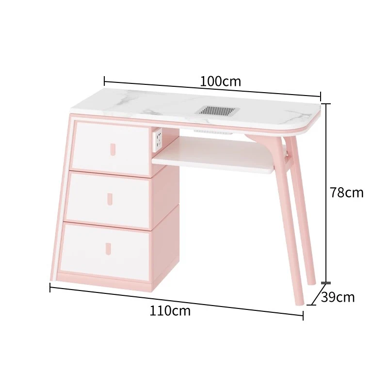 #Cute JapaneseStyle Nail Table With Storage Multifunctional Premium Minimalist Nail Table Beauty Modern Table Manucure Furniture