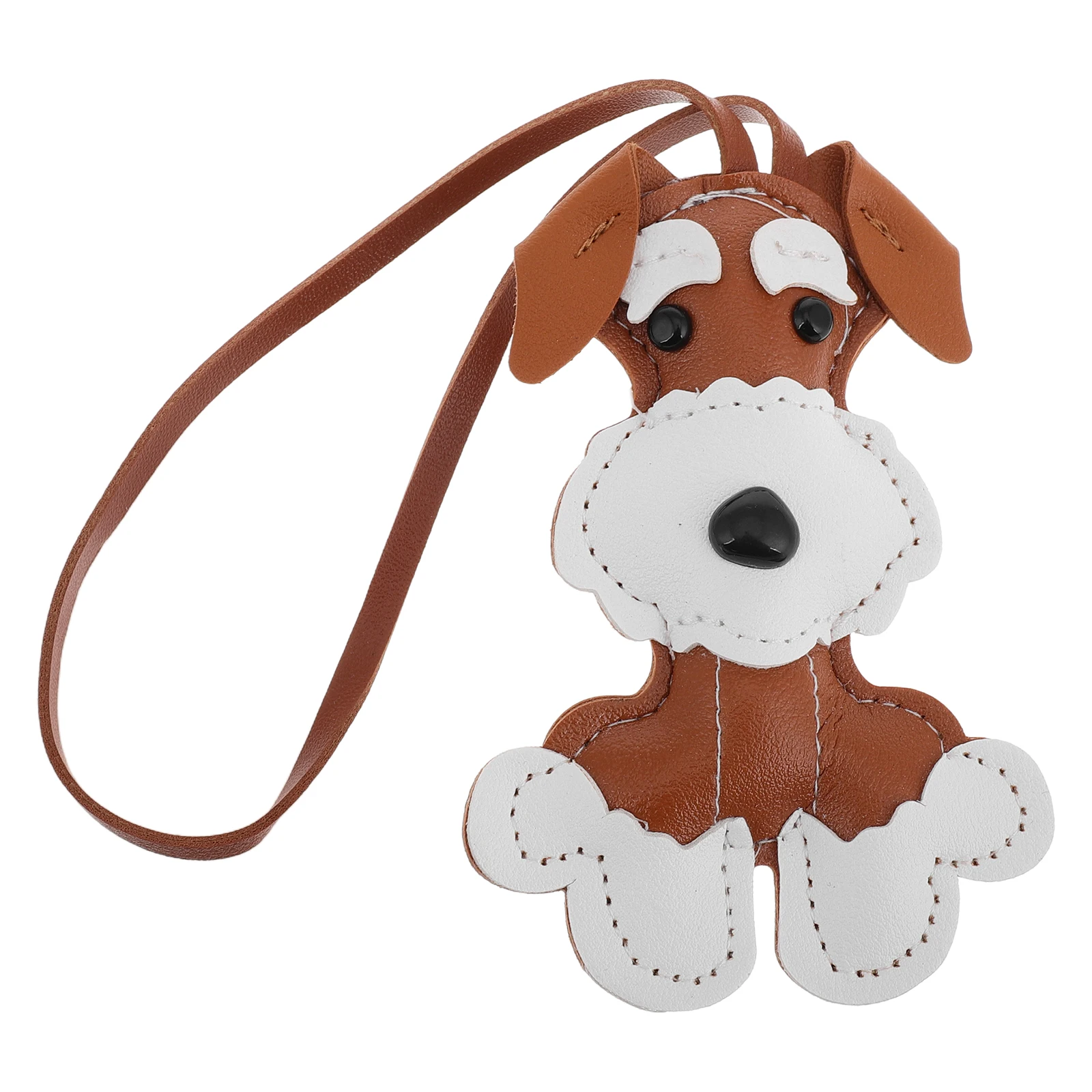 

Keychain Dog Purse Charm Cartoon Puppy Car Pendant H Strap Bag Charms Animal Keyring Coffee Cute Durable PU