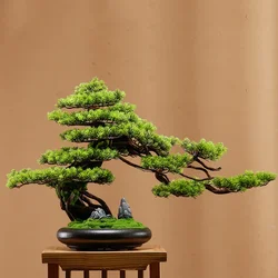 Chinese Style Simulation Plant Living Room TV Cabinet Porch Home Decoration Office Welcome Guests Pine Potted Ornaments
