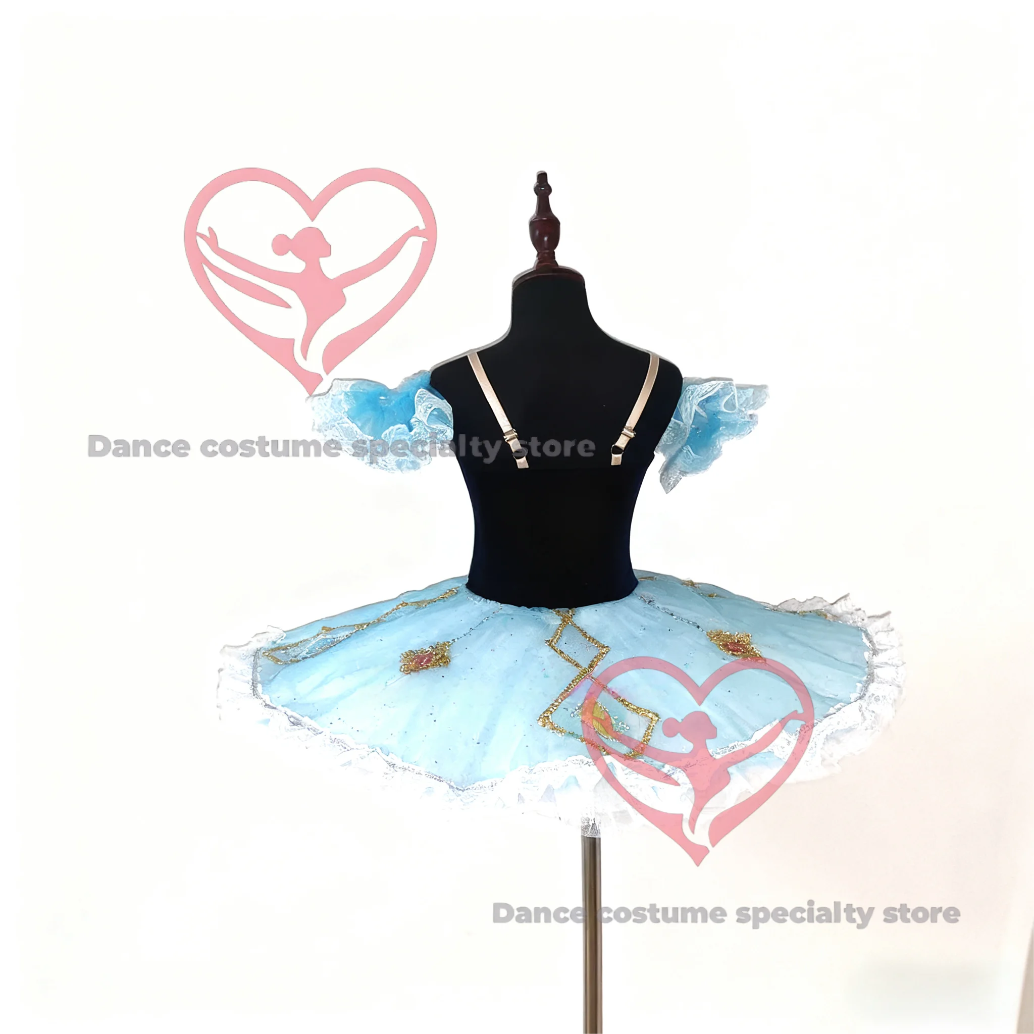 Blue Simple Adult Children's Ballet Performance Outfit Million Clown Skirt TUTU Competition Costume Performance Dress