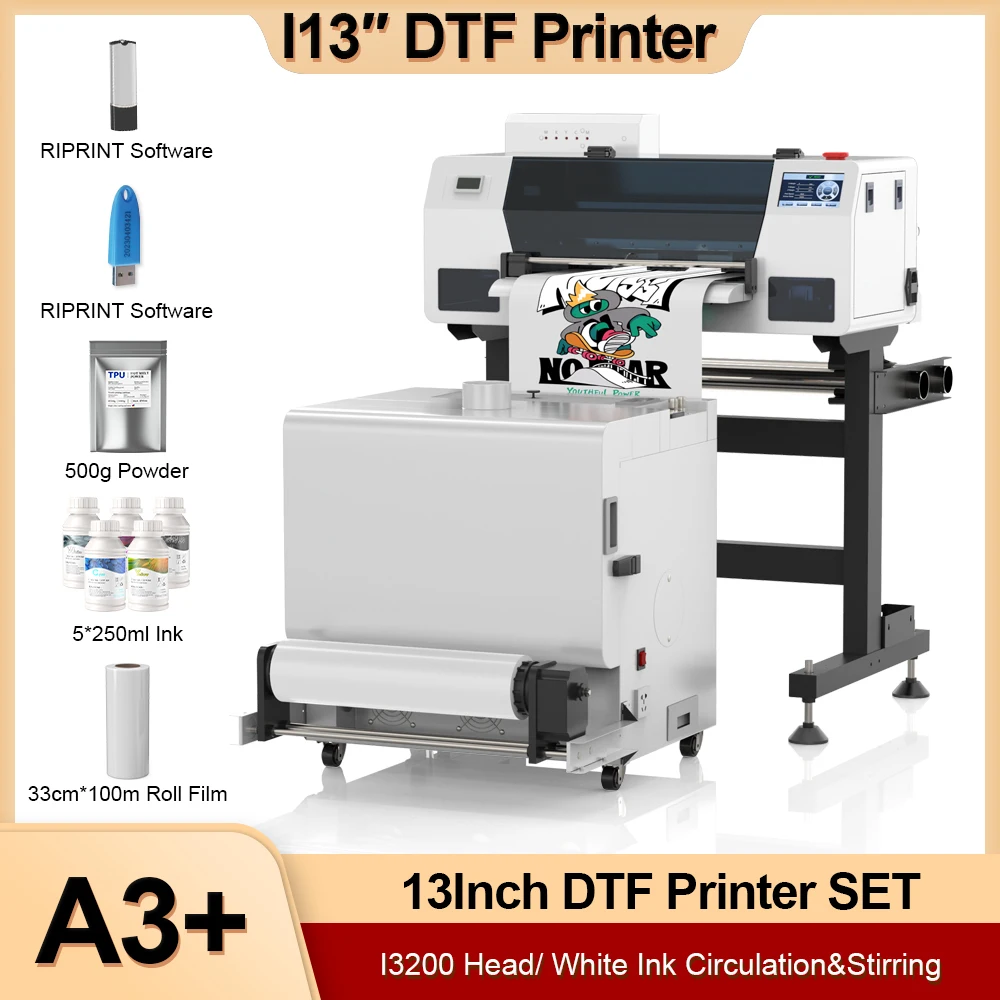 

A3 DTF Printer Machine for Epson I3200 Print Head with Powder Shaker 13Inch Direct to Film DTF Printer T-shirt Clothing Printing