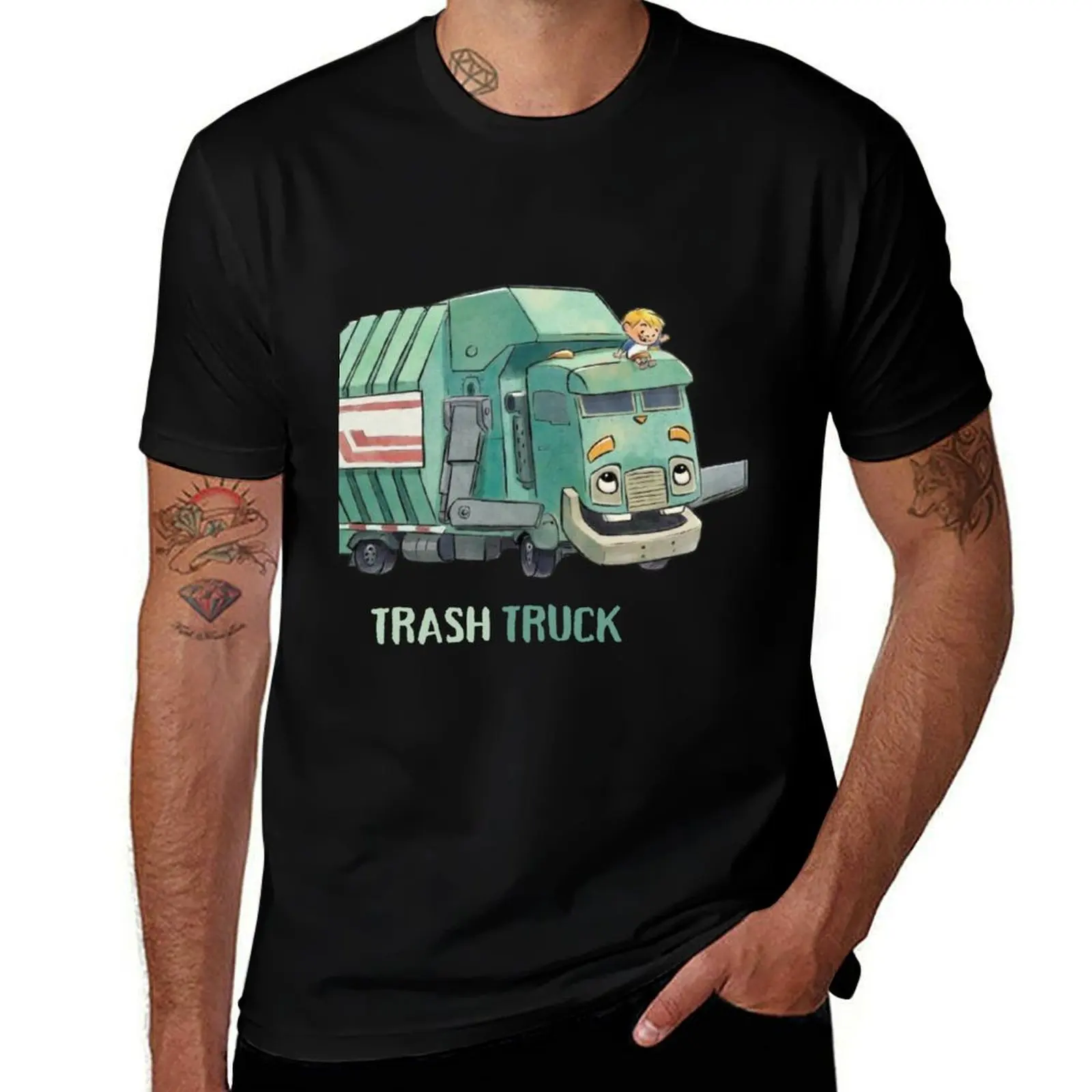 

Hank and Trash Truck Adventures Garbage Truck Kids Cartoon T-Shirt cotton man t-shirts mens graphic t-shirts hip hop
