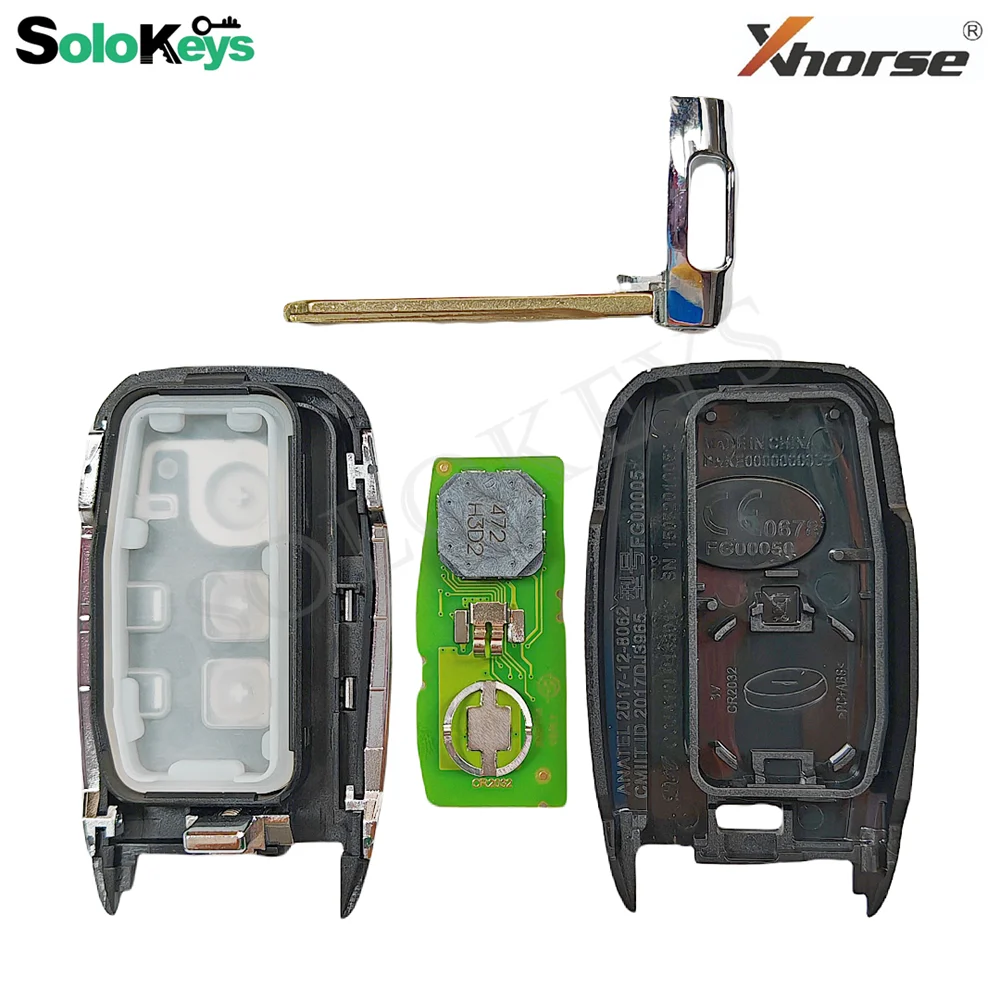 SOLOKEYS XZKA83EN VVDI Xhorse Special Key PCB Board Exclusively For Hyundai KIA Car Smart Remote Key 3 Buttons With Key Shell