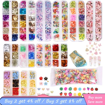 Mix Glitter Pailletten für Harz Weichen Keramik Gold Folien Nail art DIY UV Kristall Epoxy Harz Form Füllstoff Schmuck Machen liefert