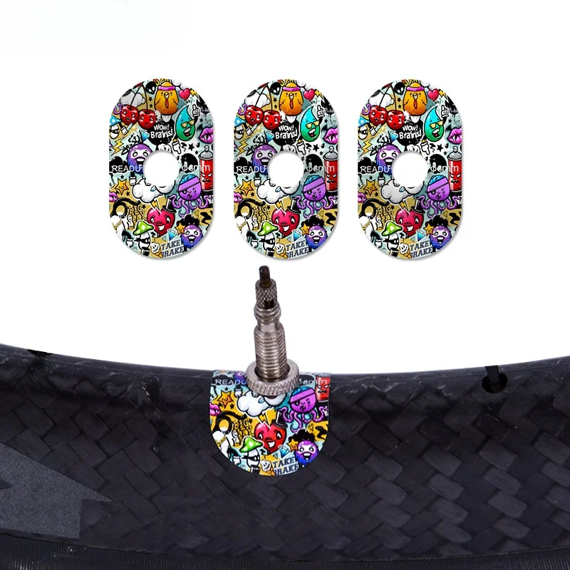

Fashion mountain road bicycle air nozzle sticker, a variety of bicycle decoration sticker styles, can not only add personality