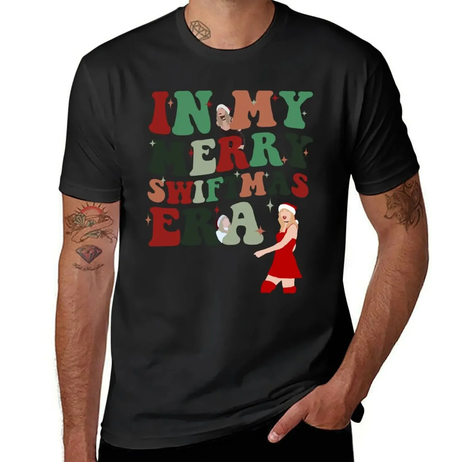 In My Merry Swiftmas Era Shirt, Swiftmas Shirts T-Shirt essential t shirt boys whites mens t shirts top quality