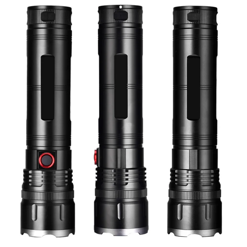 Powerful Led Flashlight Rechargeable Type-c Zoomable Waterproof Torch Long Range 3000m Tactical Handlamp for Camping Hunting
