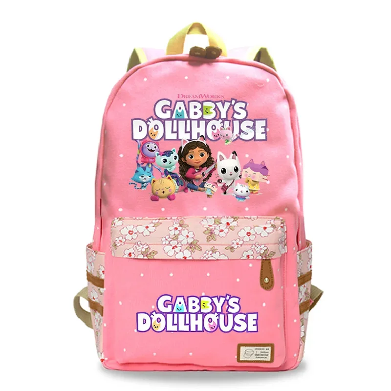 Gabby's Dollhouse mochila para adolescentes, niños y niñas, mochilas escolares de lona para estudiantes universitarios, mochila escolar de dibujos animados