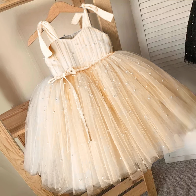 Girls Fluffy Tulle Dresses For Toddler Baby Kids Elegant Princess Tutu Party Prom Gown Children Wedding Evening Pageant Vestidos