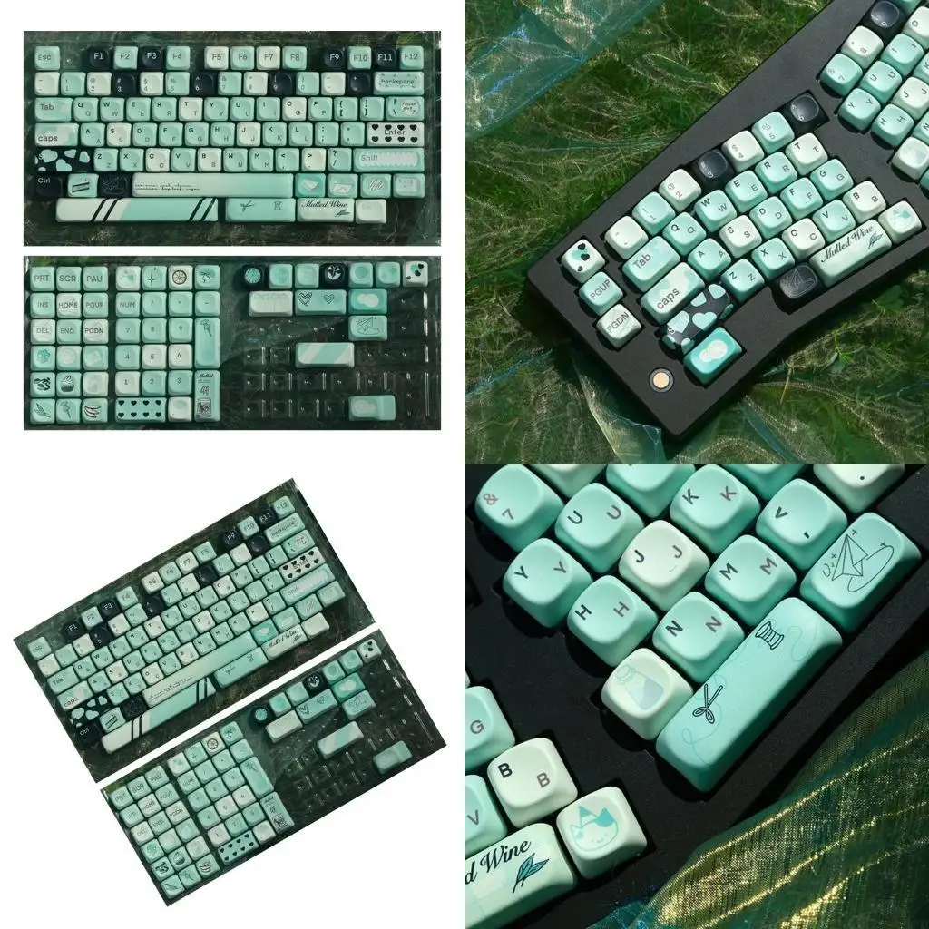 

131 шт. PBT колпачки для ключей Fantasy Summer Keycap Collection MOA Profile улучшает набор текста для механических клавиатур