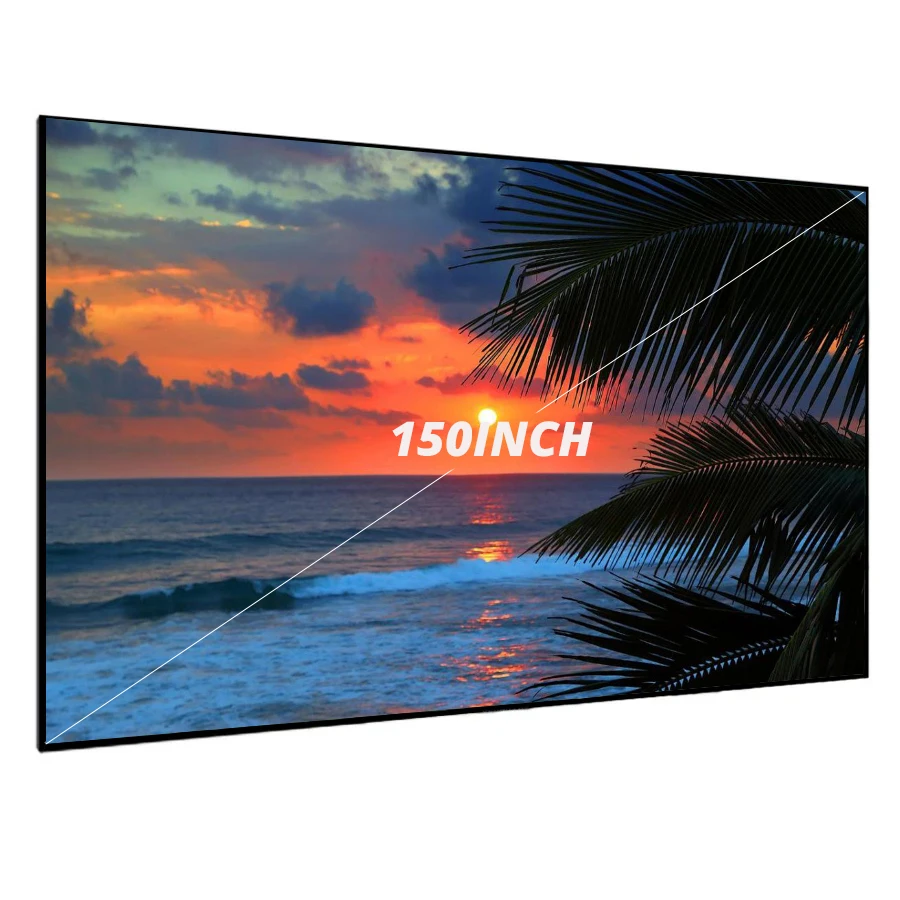 

YuTong 120“~150” T-Prism 8K 3D UHD ALR UST Fixed Frame UST projector Screen support Ambient Light Rejecting home cinema laser tv