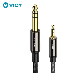 Kabel stereo 3,5 mm do 6,35 mm 1/8 TRS do 1/4 TRS Audio Aux do laptopów urządzeń kina domowego głośniki i wzmacniacze