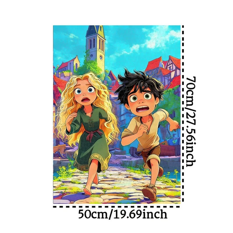 Puzzle de ville de conte de fées pour Couple, 1000 pièces, adapté aux adultes, aux familles et aux joueurs, jeu Portable de taquinerie, bricolage avec Re