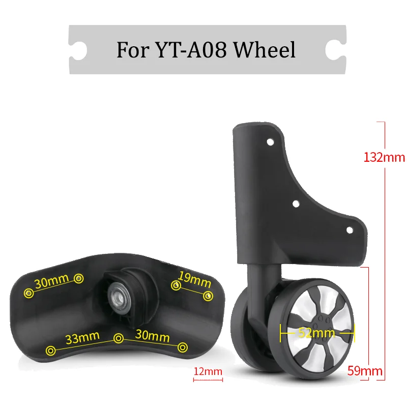 

For YT-A08 Universal Wheel Replacement Suitcase Silent Smooth Shock Absorbing Durable Convenient Accessories Caster Wheels