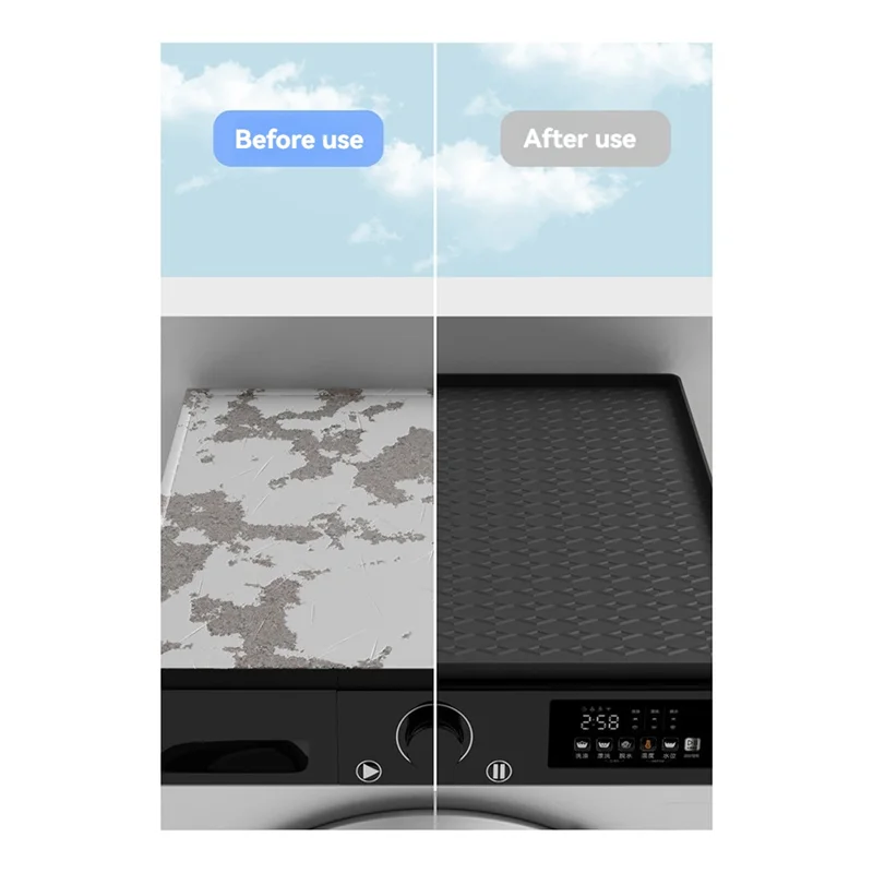 ABHU 2 قطعة أغطية الغسالة والمجفف للجزء العلوي، حصيرة حماية لمجفف الغسالة غير قابلة للانزلاق لغرفة الغسيل والمطبخ