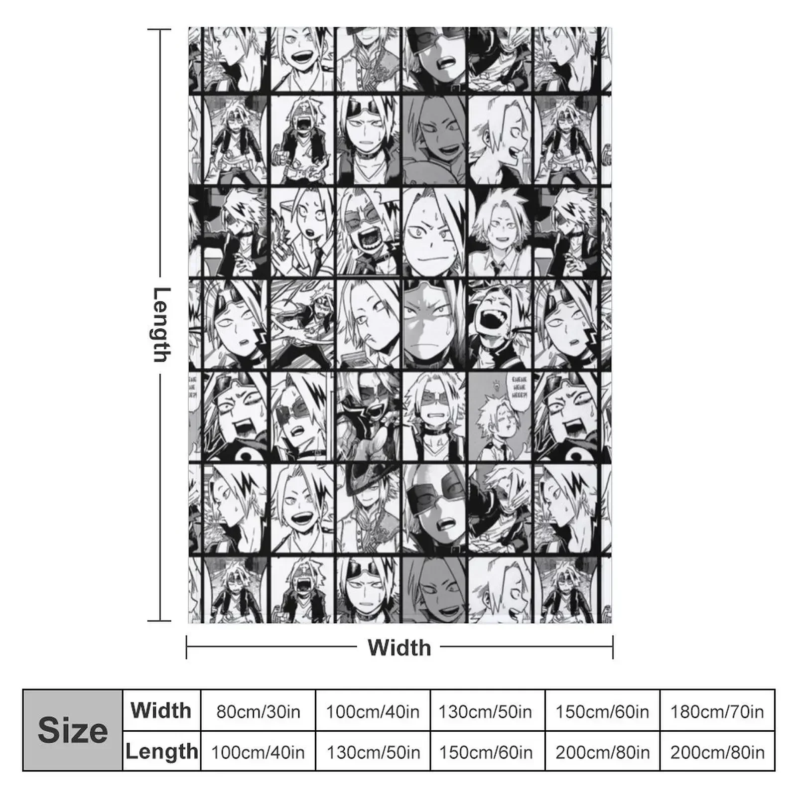 denki - manga panels black and white version Throw Blanket valentine gift ideas Soft Plush Plaid Blankets