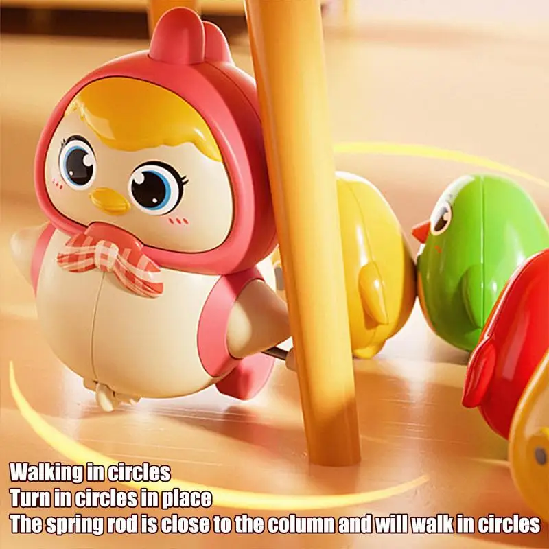 Wind Up Toys Magnetic Windup Swinging Toys Toddler Crawling Toys Jumping Chicken Toy Easter Stocking Stuffers Hand Clockwork Toy