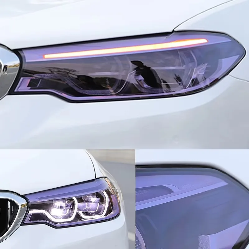 Car TPU Headlight Automobile Tail Light Led Lamp Photochromic Film Scratch Proof Car Wrap Protective Headlight Color Film  ttjj