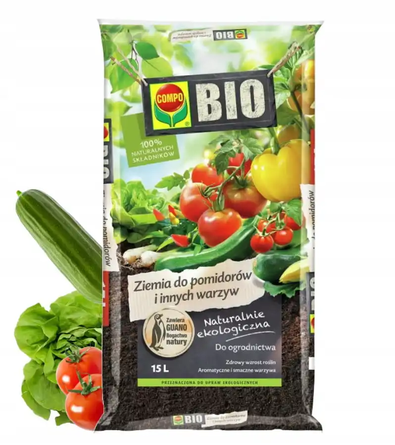 Sustrato Natural Earth BIO Para Tomates y Vegetales 15L