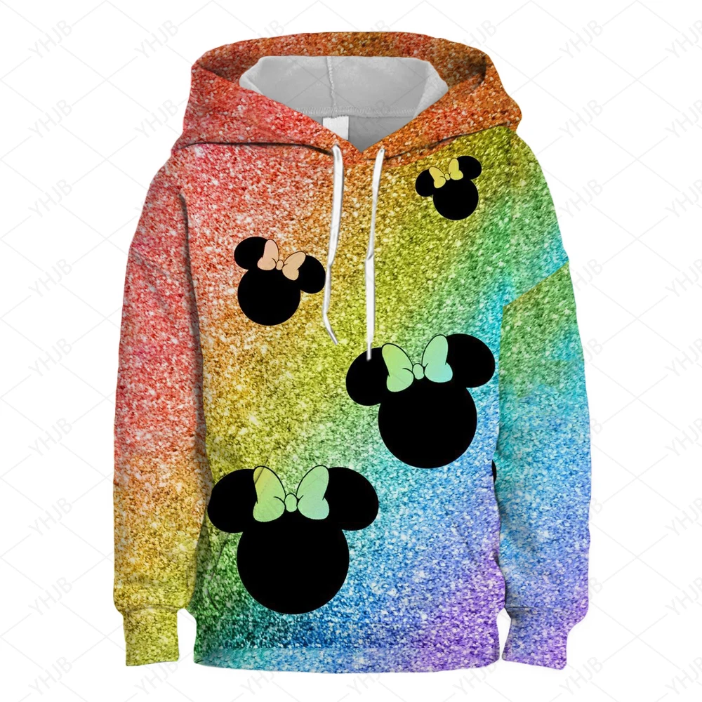 Neue Disney Mickey Mouse Hoodie für Jungen Mädchen Kinder Sweatshirts mittelgroße Cartoon Top lässige Werbe kleidung 160-