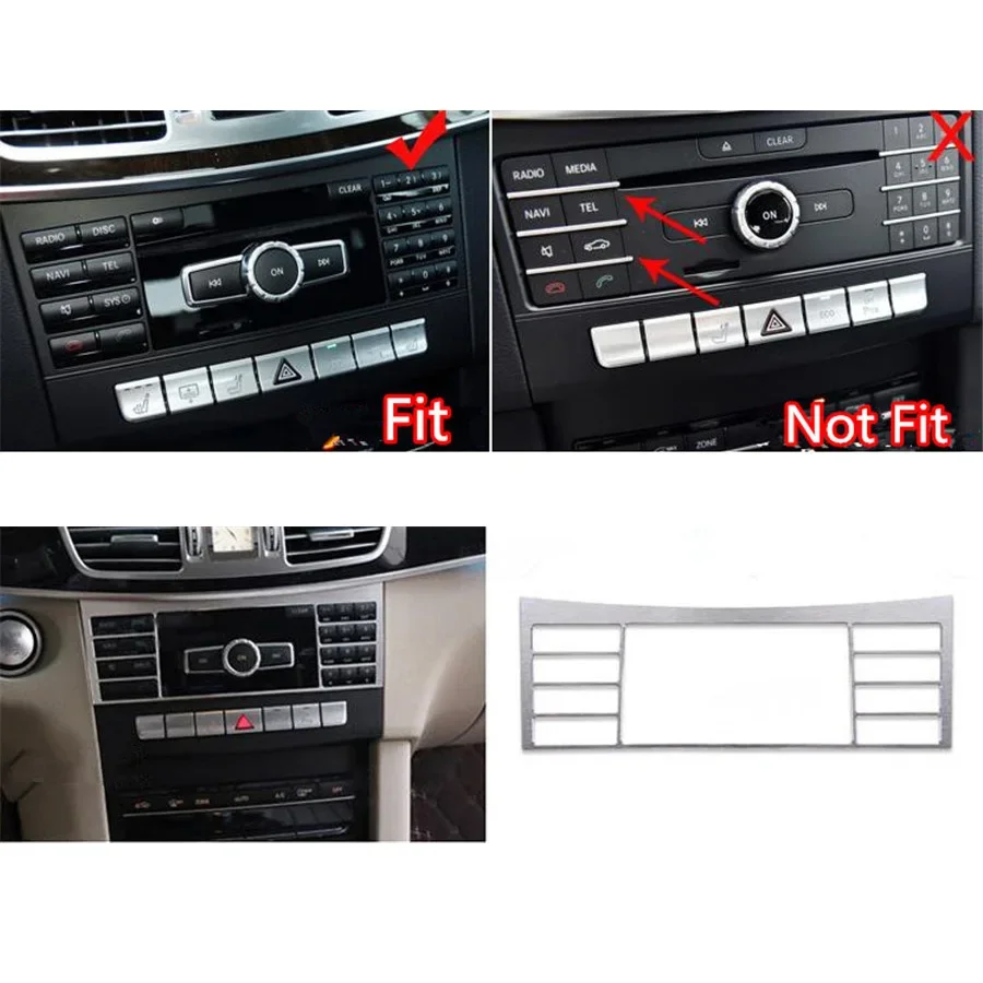 Car Center Console Button Switch Panel Frame Cover Trim Styling For Mercedes Benz W212 E Class 2010-2015 Aluminum