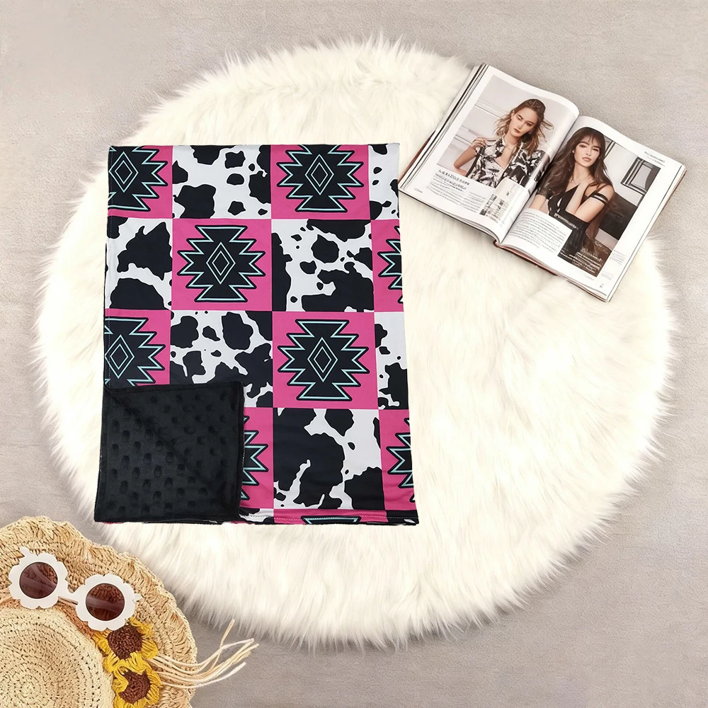 10.20 ベビーブランケット ベビー幼児 子供用 ウエスタン アステカ ミンキーブランケット 29-43インチ