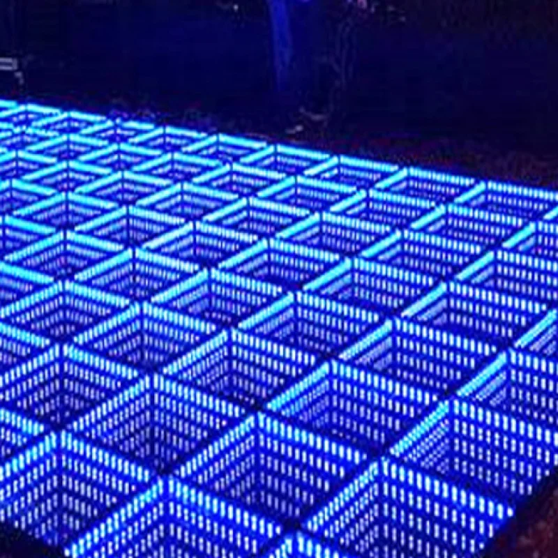 

Mirror Dance Floor Tempered Glass Factory Wireless Floor Dance Lighting 50cm DMX LED Panels for Weddings Decoration